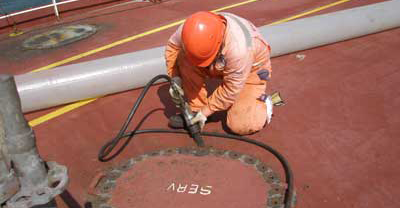 Marine maintenance team